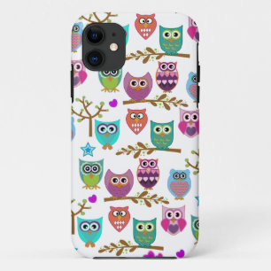 gelukkige uilen iPhone 11 hoesje