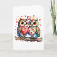 Gelukkige Uilen in Liefde BLANK