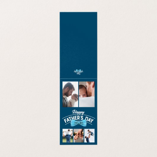 Gelukkige Vaderdag 5 foto collage Kaart (Buitenkant ongevouwen)