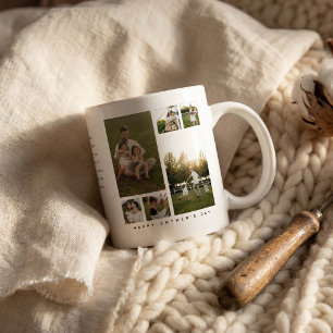 'Gelukkige Vaderdag' 6 Foto Collage Cadeau Koffiemok
