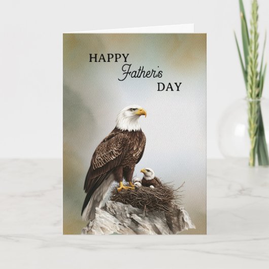 Gelukkige Vaderdag Adelaar en Jong Kaart (Voorkant)
