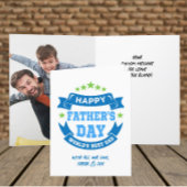 Gelukkige Vaderdag Beste Pap | Gepersonaliseerde f Feestdagen Kaart