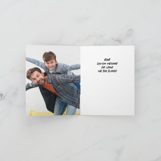 Gelukkige Vaderdag Beste Pap | Gepersonaliseerde f Feestdagen Kaart (Binnen)