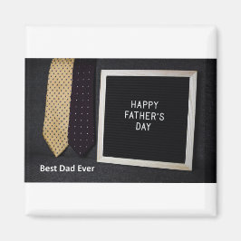 Gelukkige Vaderdag Beste Papa Ooit Zwart Magneet