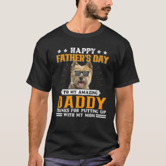 Gelukkige Vaderdag Cairn Terrier Hond Papa Cadeaus T-shirt