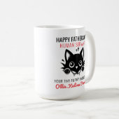 Gelukkige Vaderdag - Cat Human Servant Funny Koffiemok (Voorkant rechts)