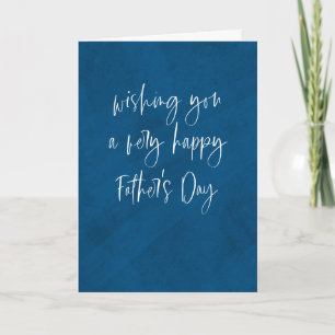 Gelukkige Vaderdag eenvoudig modern blauw Kaart