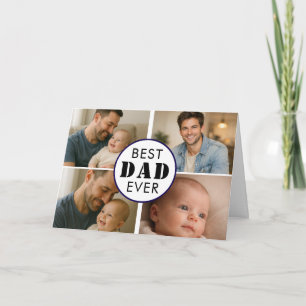 Gelukkige Vaderdag Foto Aangepaste Familie Feestdagen Kaart
