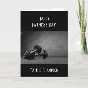 Gelukkige Vaderdag Gewichtheffen Gym Fitness Kaart