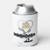 Gelukkige Vaderdag Gift Vader en Kind Vist Blikjeskoeler (Blikje Voorkant)
