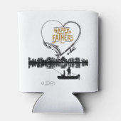 Gelukkige Vaderdag Gift Vader en Kind Vist Blikjeskoeler (Achterkant)