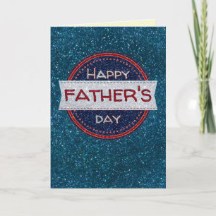 Gelukkige Vaderdag Glitter Kaart