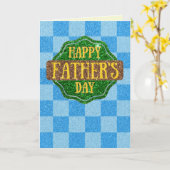 Gelukkige Vaderdag Glitters Kaart (Gele Bloem)