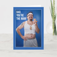 Gelukkige Vaderdag grappige kerel met sigaar lache