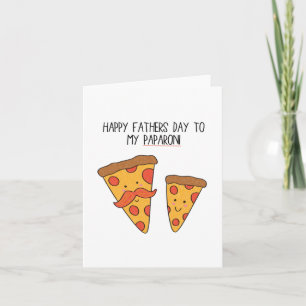Gelukkige Vaderdag Grappige Pizzakaart voor Vader, Kaart