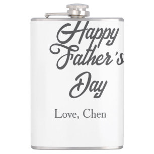 Gelukkige vaderdag grijze naam liefde beste Papa o Heupfles