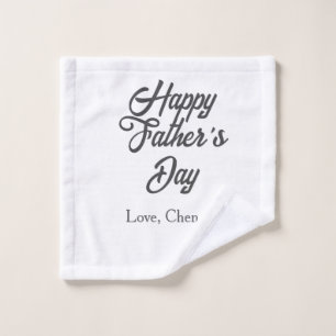 Gelukkige vaderdag grijze naam liefde beste Papa o Washandje