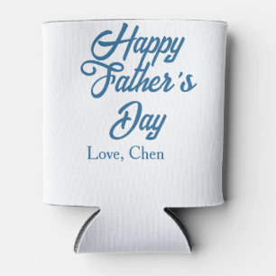 Gelukkige vaderdag grijze naam liefde beste pappa blikjeskoeler