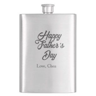 Gelukkige vaderdag grijze naam liefde beste pappa flacon
