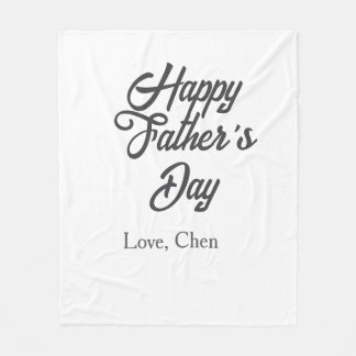 Gelukkige vaderdag grijze naam liefde beste pappa  fleece deken
