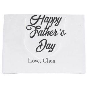 Gelukkige vaderdag grijze naam liefde beste pappa groot cadeauzakje