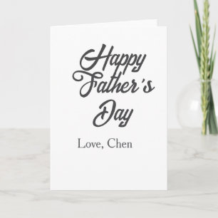 Gelukkige vaderdag grijze naam liefde beste pappa kaart