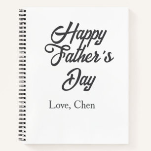 Gelukkige vaderdag grijze naam liefde beste pappa notitieboek