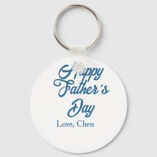 Gelukkige vaderdag grijze naam liefde beste pappa sleutelhanger