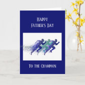 Gelukkige Vaderdag Hardloper Marathon  Kaart (Gele Bloem)