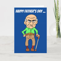 Gelukkige Vaderdag je chagrijnig oud Man
