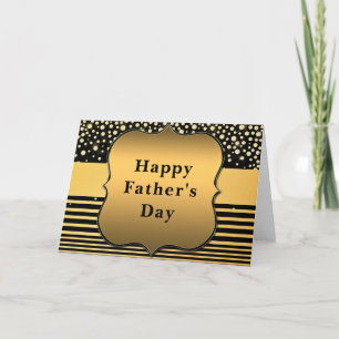 Gelukkige Vaderdag Kaart gouden ontwerp beste papa