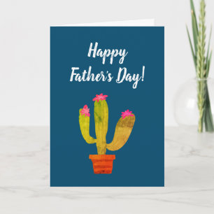 Gelukkige Vaderdag leuke cactus plant wenskaart Kaart