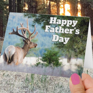 Gelukkige Vaderdag Mannelijke Eland Foto Sjabloon