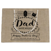 Gelukkige Vaderdag Nummer 1 Vader Monogram Logo Groot Cadeauzakje (Voorkant)