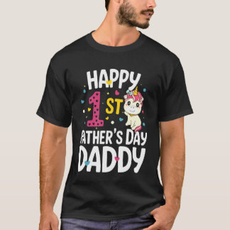 Gelukkige Vaderdag Papa Eenhoorn Dochter Vader Tod T-shirt
