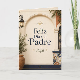 Gelukkige Vaderdag Papa Spaans Koloniaal Kaart