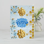 Gelukkige vaderdag, papa waardering, beste vader o folie feestdagenkaart (Staand Voorkant)