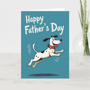 Gelukkige Vaderdag Puppy Kunstkaart Kaart