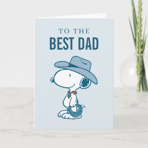 Gelukkige Vaderdag Snoopy Cowboy Papa Kaart