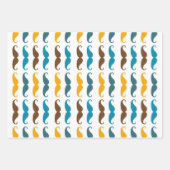 Gelukkige Vaderdag snor en kroonset van 3 Inpakpapier Vel (Voorkant)