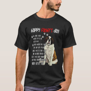Gelukkige Vaderdag St Bernard Vader Grappige St Be T-shirt