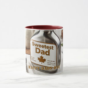 Gelukkige Vaderdag "Sweetest Dad" Custom Mok