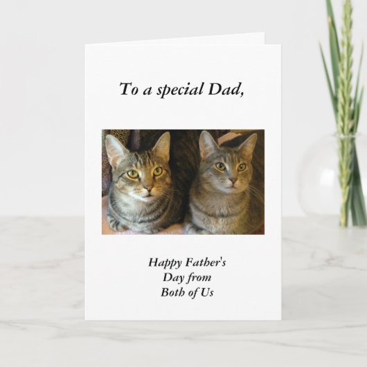 Gelukkige Vaderdag Tabbykatten Zwart Wit  Kaart (Voorkant)