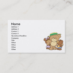 gelukkige vaderdag teddyberen ontwerp visitekaartje