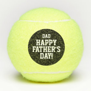 Gelukkige Vaderdag tennisballen cadeau met naam