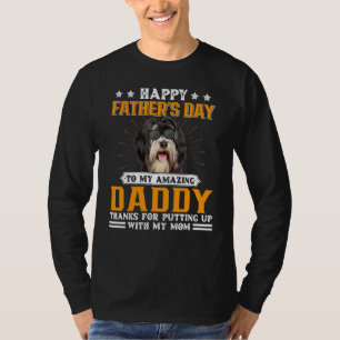 Gelukkige Vaderdag Tibetaanse Terriër Dog Pap Voor T-shirt