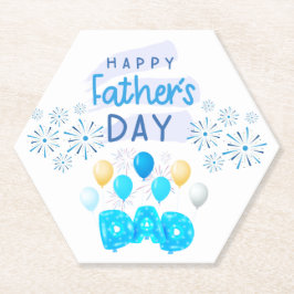 "Gelukkige Vaderdag, Vader: een viering van liefde Kartonnen Onderzetters