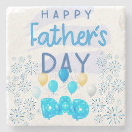 "Gelukkige Vaderdag, Vader: een viering van liefde Stenen Onderzetter