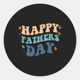 Gelukkige Vaderdag Vaderdag van Zoon Dochter Ronde Sticker