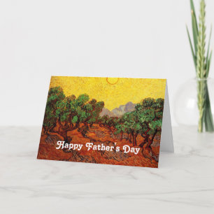 Gelukkige Vaderdag, van Gogh Olijfbomen Kaart